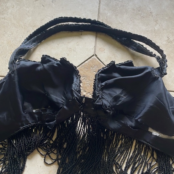 Black Silver Beaded Sequin Belly Oriental Dance Costume Black Green Satin Skirts - Picture 13 of 16